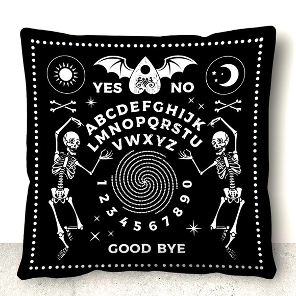 Pillow Cover Ouija Board Zippered Large Decorative Sugar Skull Sq 17.7 X 17.7 in - Picture 2 of 16